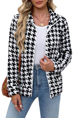 For G and PL Damen-Fleecejacke, langärmelig, durchgehender Reißverschluss