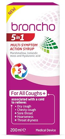 Broncho 5in1 Cough Multi-Symptom Action Syrup 200ml