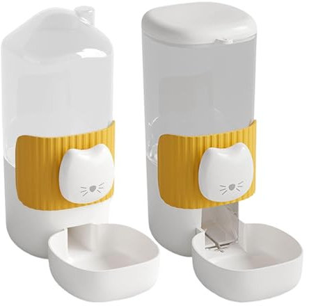 Automatischer Futterspender und Wasserspender für Hunde, Futterautomat und Wasserspender für Katzen | Automatischer Futterautomat für Haustiere - Katzenfutter- und Wasserspender, Spender mit großer Ka