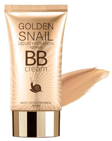 Golden Snail BB Cream, Wasserfest Liquid Foundation Concealer Nackt Make-up Hydrating BB Creme, Tagespflege BB Feuchtigkeit Gesichtscreme (Natürliche)