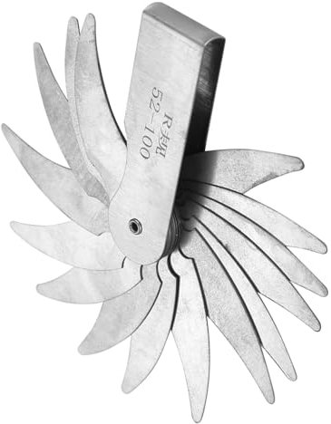 Radiuskehllehre aus Edelstahl Zur Genauen Messung Konvexer und Konkaver Oberflächen, Ideales Werkzeug für Werkzeug- und Formenbauer Sowie Maschinisten (R52-100MM)
