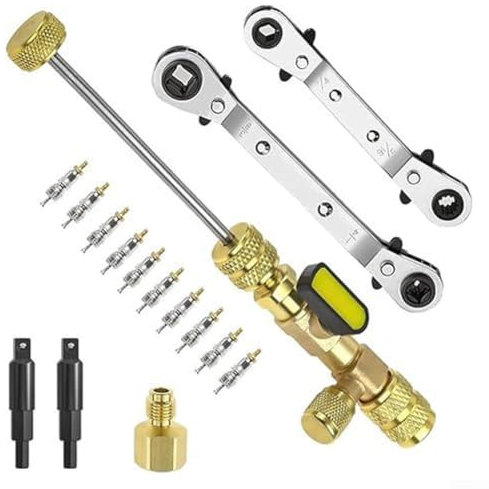 Juego de herramientas combinadas de llave y adaptador para tareas rápidas de mantenimiento del sistema HVAC (B)