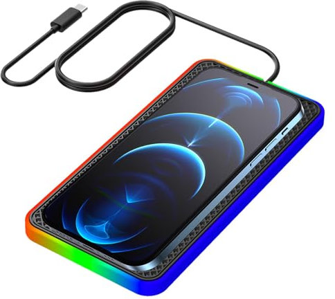 15W Car Wireless Charging Pad, Qi Phone Charging Mat, Auto Wireless Charger | Wireless Charging Tray, Car Charger Mat Suitable for Smartphones
