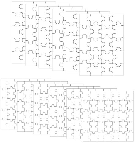 Komplett Weißes Puzzle 12 Stück Personalisiert DIY Puzzles Blanko Puzzle Zum Bemalen Puzzle Leere Puzzles Für Kinder Mini Puzzle Kinder Für Geburtstag Aktivität Party Geschenke (20, 35 Teile)