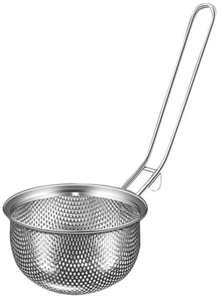 Mesh Skimmer Ladle, Kitchen Cooking Netting, Food Strainer Spoon, Sturdy Design, (1 Piece, Round, Square), Perfect For Culinary Utensils, Slotted Scoop, Frying Basket