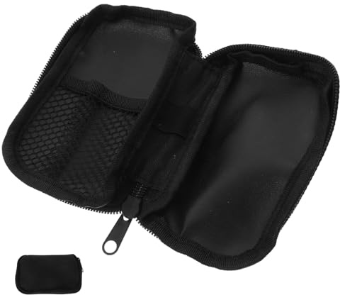 PERSELOSO Diabetikertasche mit Blutzuckermessgerät Insulinpens für Schwarze Stofftasche Reißverschluss Robust und Sicher für Täglichen Gebrauch