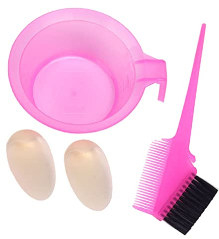Vaguelly 2juegos Peine Para Teñir El Cabello De Doble Cara De Herramientas De Peluquería Profesional Peine y Cuenco Para Teñir El Cabello Casa