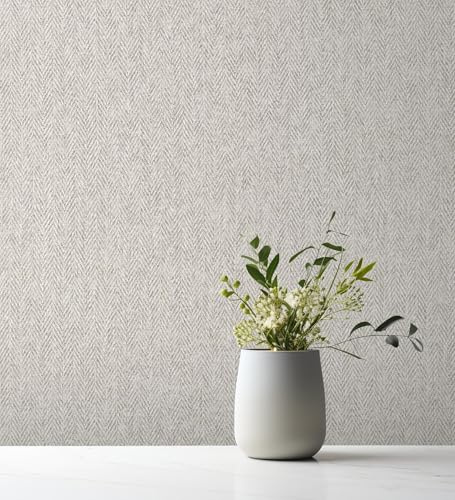 GAULAN 500683564 - Carta da parati a spina di pesce con microtexture in tonalità grigie per pareti soggiorno camera da letto corridoio sala da pranzo - Campione DIN A4