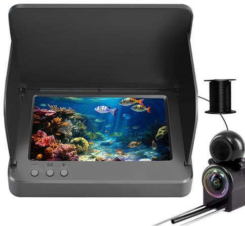 Unterwasser Kamera Angeln mit 4,3 Display, Tragbarer FishFinder mit Nachtsicht, 195° Weitwinkel, FHD, IP67 wasserdicht, 20m Kabel – für EIS, Fluss & Bootsangeln