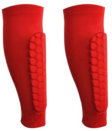 Qsvbeeqj Fútbol Shin Pad Absorción de impactos, funda de compresión, protector de espinilleras de fútbol transpirable, para niños, adolescentes, adultos, almohadilla de espinilla para niños