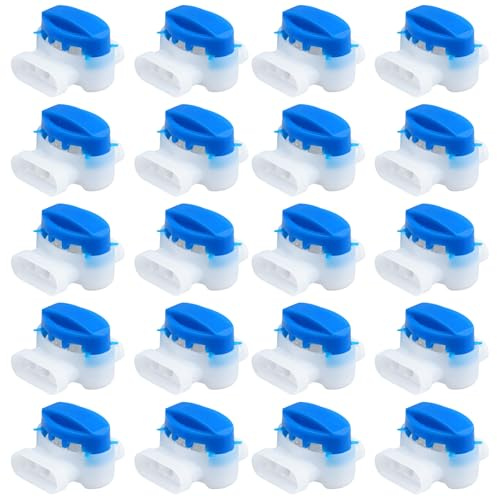 TRACOMPAN Confezione da 20 connettori per cavi elettrici, impermeabili, per robot tosaerba, applicazioni di irrigazione da giardino, riempiti di gel, kit di riparazione per tosaerba all'aperto
