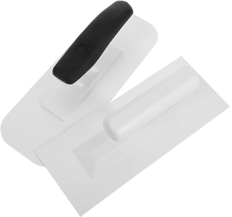 OSALADI Llana De Acabado Para Yeso 2 Piezas, Herramienta Para Albañilería Borde Liso, Plástico Resistente, Uso Revestimiento Artístico y Trabajos De Yeso, Kit Profesional Para Mejoras Del Hogar