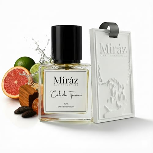 Autoduft mit Bergamotte, Jasmin & Sandelholz – Luxus Auto Parfum mit Duftstein für 6 Monate Duft I 2in1 Premium Auto Parfüm für Innenraum & Haut I Auto Lufterfrischer