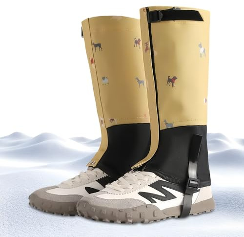 Generico - Calentadores de pierna para niños, impermeables, antideslizantes, botas de nieve para niños al aire libre, para adolescentes, niños, niñas, escalada, motociclismo, raquetas de nieve