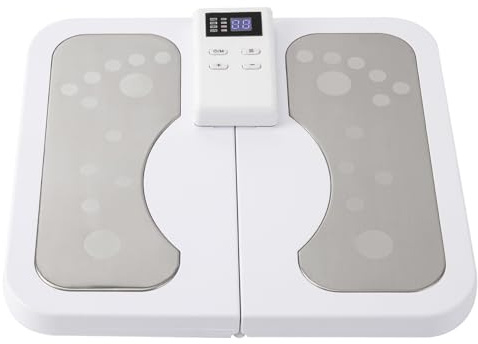 Fußmassagegerät, Durchblutungs-Stimulator 2-in-1 Massagegerät mit EMS, Einstellbare Funktionen, 50 Intensitätsstufen, für Menschen Fußbeschwerden und Kaltem Körper