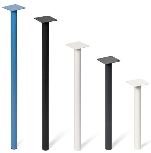 HOLZBRINK Tischbeine Metall Schwarz - Tischkufen für Esstisch & Schreibtisch - Stahl Tischgestell Industrial - Möbelbeine DIY für Couchtisch, Küchentisch & Arbeitstisch - Modell: HLT-14C