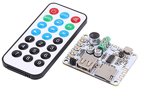 Scheda ricevitore audio Bluetooth Decodificatore MP3 USB TF FM multifunzionale di alta qualità Lettore WMA WAV FLAC per stereo domestico per auto Metallo Plastica 4x5 cm (Versione Bluetooth +