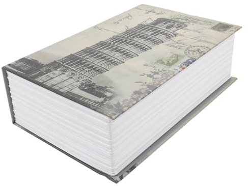 Lurrose Cassaforte a Libro Piccola Codice di Blocco, Scatola di Sicurezza per Soldi e Documenti, Contenitore Portaoggetti Segreto per Casa e Ufficio, Salvadanaio per Contanti Design