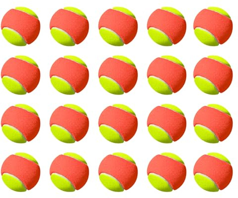 BORDEAG 20 palline da tennis, 6,35 cm, palline da tennis, per principianti, stage 3, palla da tennis, colore arancione, per bambini, adulti e principianti