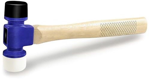 C&T Gummihammer Pflasterhammer 24oz - Camping Hammer 45mm |Doppelseitig 70°TPU+60°TPE| Pflaster Hammer & Zelthammer für Pflasterarbeiten, Camping & Bodenverlegung