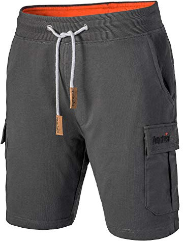 Mount Swiss Cargoshorts herr, bermudashorts för män med 6 fickor och kardborreband/ dragkedja, kortbyxor i klassiska färger, storlek S–8XL