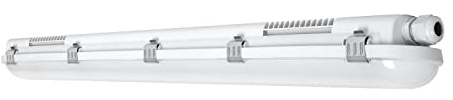 LEDVANCE Feuchtraumleuchte LED: für Decke/Wand, DAMP PROOF VALUE, 20 W, 220…240 V, Ausstrahlungswinkel: 115, Cool White, 4000 K, Gehäusematerial: Polycarbonat (PC), IP65, 1-er-Pack