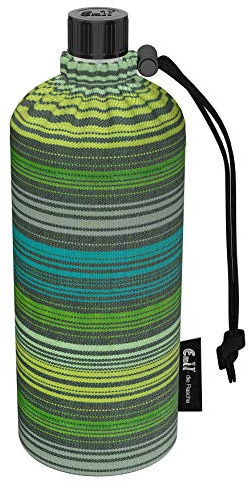 Emil Trinkflasche aus Glas für Mädchen & Jungen isolierte Glasflasche für Schule, Freizeit, Sport: Kinder & Eltern BIO Spring 0,4l