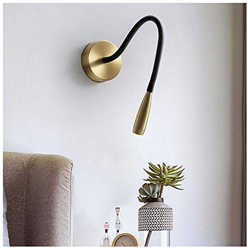 LED Lampes de Lecture, Lampe Chevet Murale Ajustable à Col de Cygne Lumière Liseuse Flexible Moderne Applique Murale Créatif Mur Lampe Intérieur Lampe de Table 210Lm 4000K LED 3W 220-240V AC