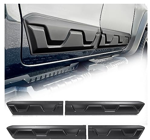 JHCHAN Türschutz Türverkleidung für Ford Ranger 2012–2022 T6 T7 T8 Raptor Wildtrak XL XLT Limited Stormtrak Wolftrak Thunder Ranger Doppelkabine, mattschwarzer Karosserieblech Seitentür Türschutz