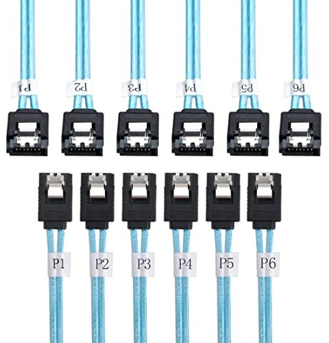 ChenYang CY SAS 6 SATA 7 broches mâle interne hôte vers 6 SATA 7 broches mâle disque dur cible 6 Gbit/s câble raid serveur de données 50 cm