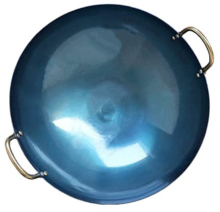 YYUINU Padella in Ferro Commerciale, Adatta per Mense, Ristoranti, Negozi di Snack, Cucine per Bancarelle, Salamoia, Impianto di Lavorazione,φ36cm