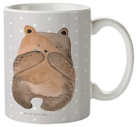Mr. & Mrs. Panda Kindertasse Bär Verlust - Geschenk, Trauer Trauergeschenk Traurig Trösten Trost Liebeskummer, Tasse Für Kleinkinder, Kinderbecher Mit Deckel, Kindergeburtstag, Trinklernbecher, Teddy