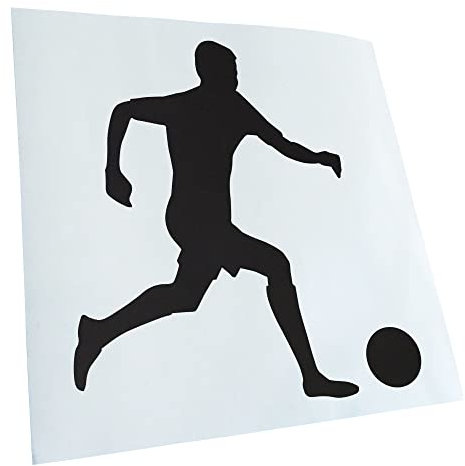 Kiwistar - Autoaufkleber - Mattschwarz - 11x10cm Fussball Spieler football Soccer - Heckscheibe Auto Aufkleber wetterfest für Kfz LKW Mofa Truck - Sticker außen selbstklebend Tuning Zubehör für