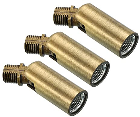 PATIKIL Sloped Ceiling Light Adapter, 3 Pack 180 Degree M10 Thread Chandeliers Ceiling Pendant Lighting Adapter for Angle or Irregular Ceiling, Bronze