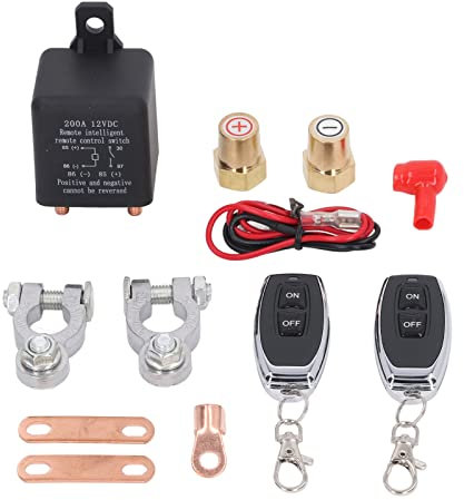 Batterie-Trennschalter, 12 V, 200 A, Auto-Kill-Schalter, Kabelloser Batterie-Trennschalter, Verhindert das Entladen der Batterie, Doppel-Fernbedienung, für Auto, Wohnmobil, LKW