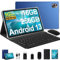 MEBERRY Android 13 Tablet Mit 2K Bildschirm, 16GB RAM + 256GB ROM + TF 1TB, Octa-Core, 2000 x 1200 Pixels, 8600 mAh, 5MP + 13MP, 5G WLAN, Bluetooth 5.0, Mit Maus Und Tastatur, Blau