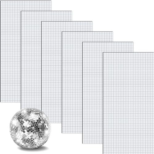 MaehSab Lot de 10 800 miroirs autocollants - Carreaux de mosaïque en verre - Autocollants muraux carrés - Mini miroirs pour bricolage disco fête DIY décoration (5 x 5 mm, argent)