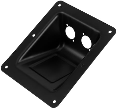 ibasenice Iron Square Base Speaker Terminal Junction Box for Speaker Wire Cable Wall Plate Connector Accessory Setup