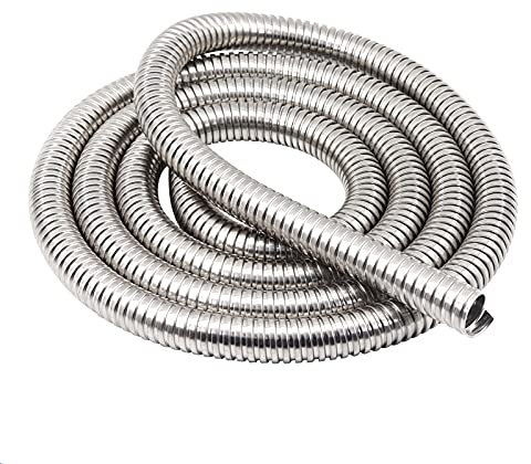 KVIVI Kabelschutzschlauch 1 stücke 1 Meter Langer Länge Edelstahl 304 Metallrohr Gewindeschlauch Drahtkabel Flexible Rohrhülse Schutzschlauch (Size : ID 20mm x 1M)
