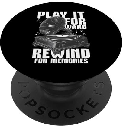 Giradischi vintage per grammofono anni '80 e '90 PopSockets PopGrip Intercambiabile