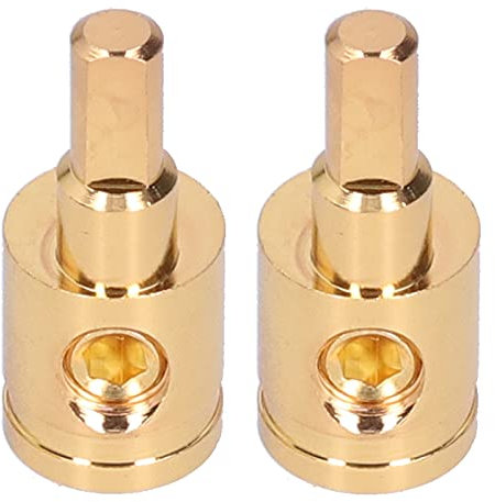 Power Wire Reducers, Battery Terminal Reducer 1/0 Gauge To 4 Gauge Wire Reducer Pack, 0 Gauge To 4 Gauge Reducer, 0 Gauge Wire Terminal Of 2 Pure Copper Gold Plated Car Audio Cable Reducer 0Ga Wire Re
