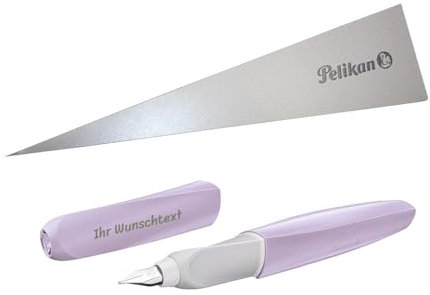 Pelikan Füllhalter Twist Eco P457 Recycling-Kunststoff inkl. Laser-Gravur (Lavendel)