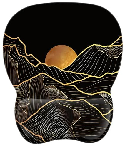 EooCoo Tappetino Mouse Ergonomico, Mouse Pad Gaming, Picco del Tramonto
