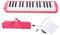 Melodica, Strumento a Tastiera Per Pianoforte Ad Aria con 32 Tasti, con Borsa Per Il Trasporto, Regalo Per Bambini, Principianti, Strumento Educativo Musicale(Rosa)