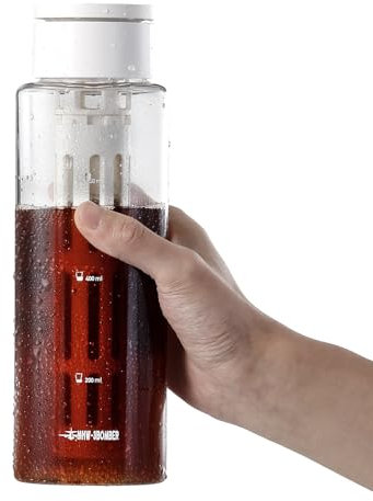 MHW-3BOMBER Cold Brew Coffee Maker 600ml, Tritan Coffee Maker mit 300 Maschen Filter, abnehmbares Cold Brew Kanne Eiskaffee maschine, für Sommer, Draußen, Picknick, Wandern, Weiß, Modell: CE6136-OS