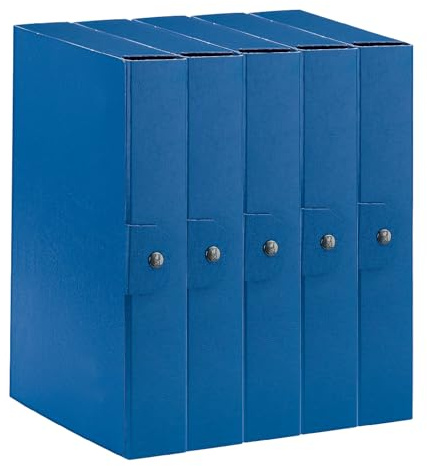 Esselte C26 EUROBOX 25 x 35 cm, rygg 6 cm, blå, 5-pack, 390326050