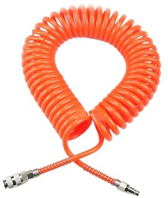 LKSGJSNB Air hose,air hose fittings,PU 8mm X 5mm Polyurethane Air Compressor Hose Tube With EU Fitting Flexible Tool Connector Spring Spiral Pipe(15M 8X5 No Fitting)