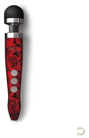 Premium Sexspielzeug: Doxy Die Cast 3 Wiederaufladbare Magic Wand Vibratoren für Frauen; Premium Magic Wand Massagestab für Frauen - Rosen