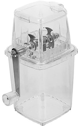 jojofuny Manueller Eiscrusher Tragbarer Handkurbel-eiszerkleinerer Aus Edelstahl Für Slushies Und Erfrischende Getränke Kompakt Und Leicht Für Zuhause Und Partys Transparentes Design