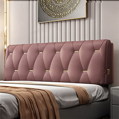 Full Size Upholstered Headboard with Tufted Design King Size Bedroom Bench Soft Cushion Pink 74.8/190cm